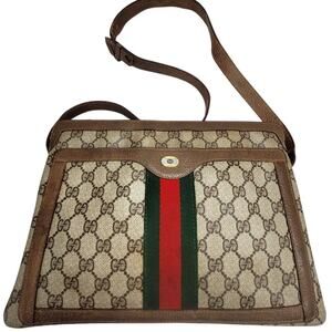 Gucci Vintage GG Monogram‎ Supreme Sherry Web Ophidia Accordion Shoulder Bag